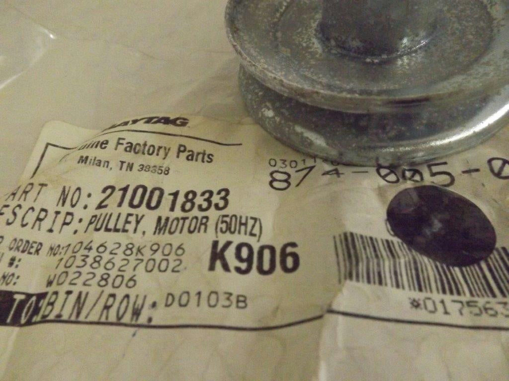 MAYTAG WHIRLPOOL WASHER 21001833 MOTOR PULLEY 50HZ NEW MAYTAG WHIRLPOOL WASHER 21001833 MOTOR PULLEY 50HZ NEW